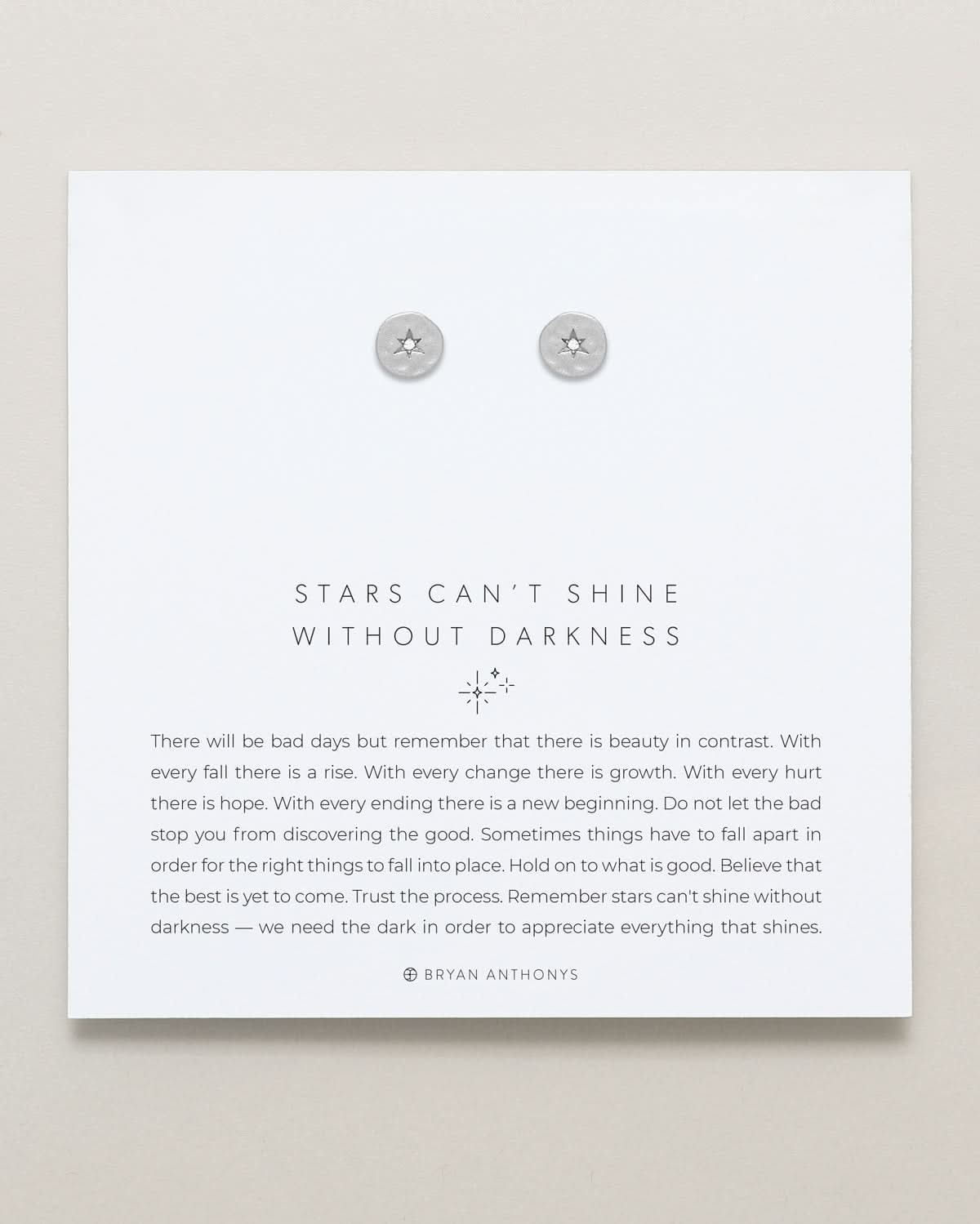 Stars Can't Shine Without Darkness Earrings by Bryan Anthonys at Shirley Shoppe
