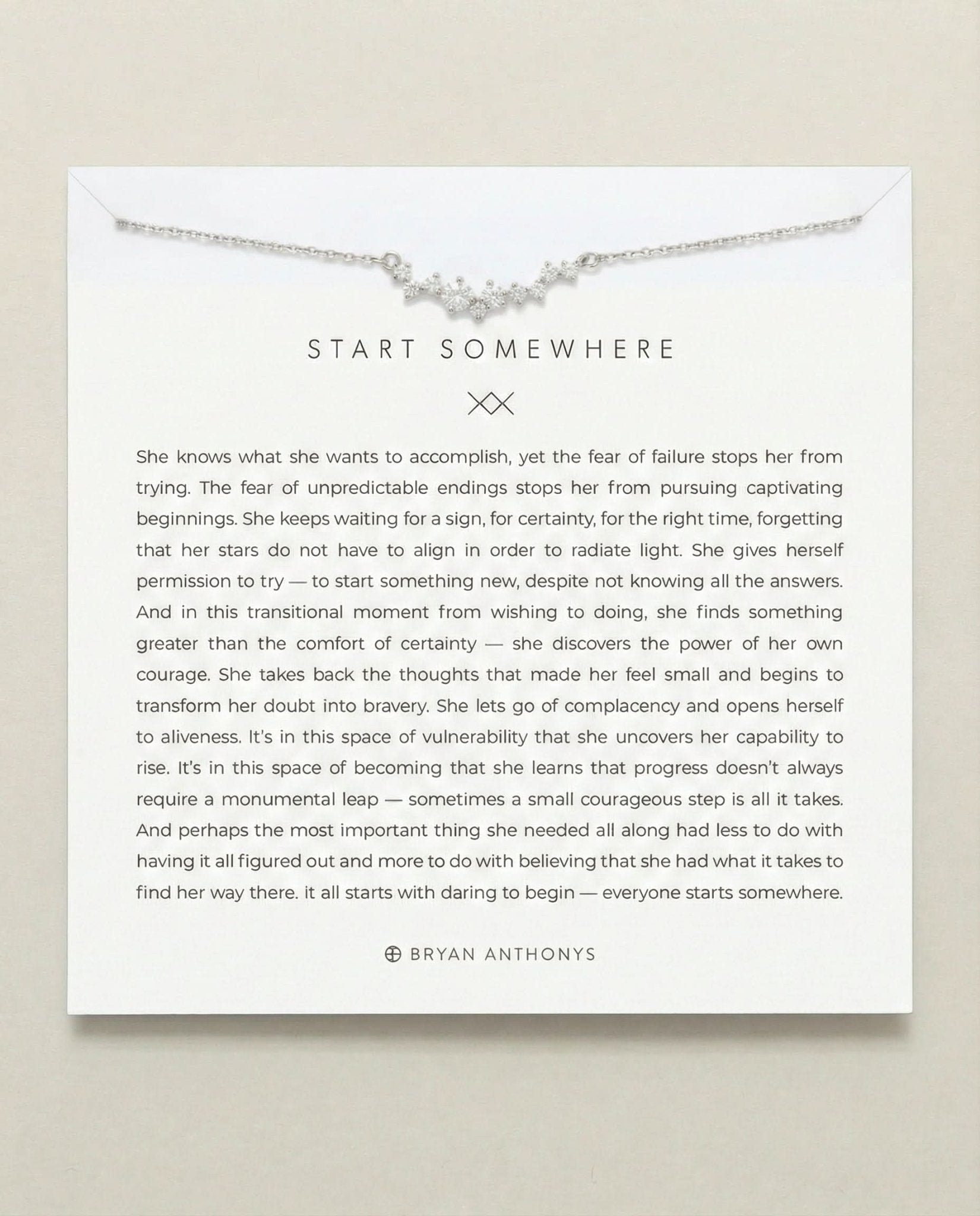 Start Somewhere Necklace by Bryan Anthonys at Shirley Shoppe