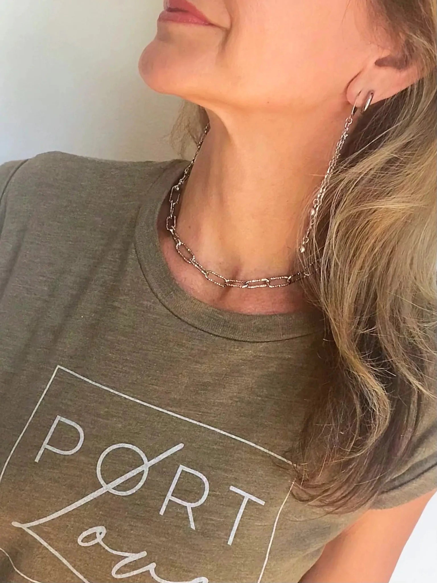 STATEMENT PAPERCLIP NECKLACE by Bellaforma Jewelry at Shirley Shoppe