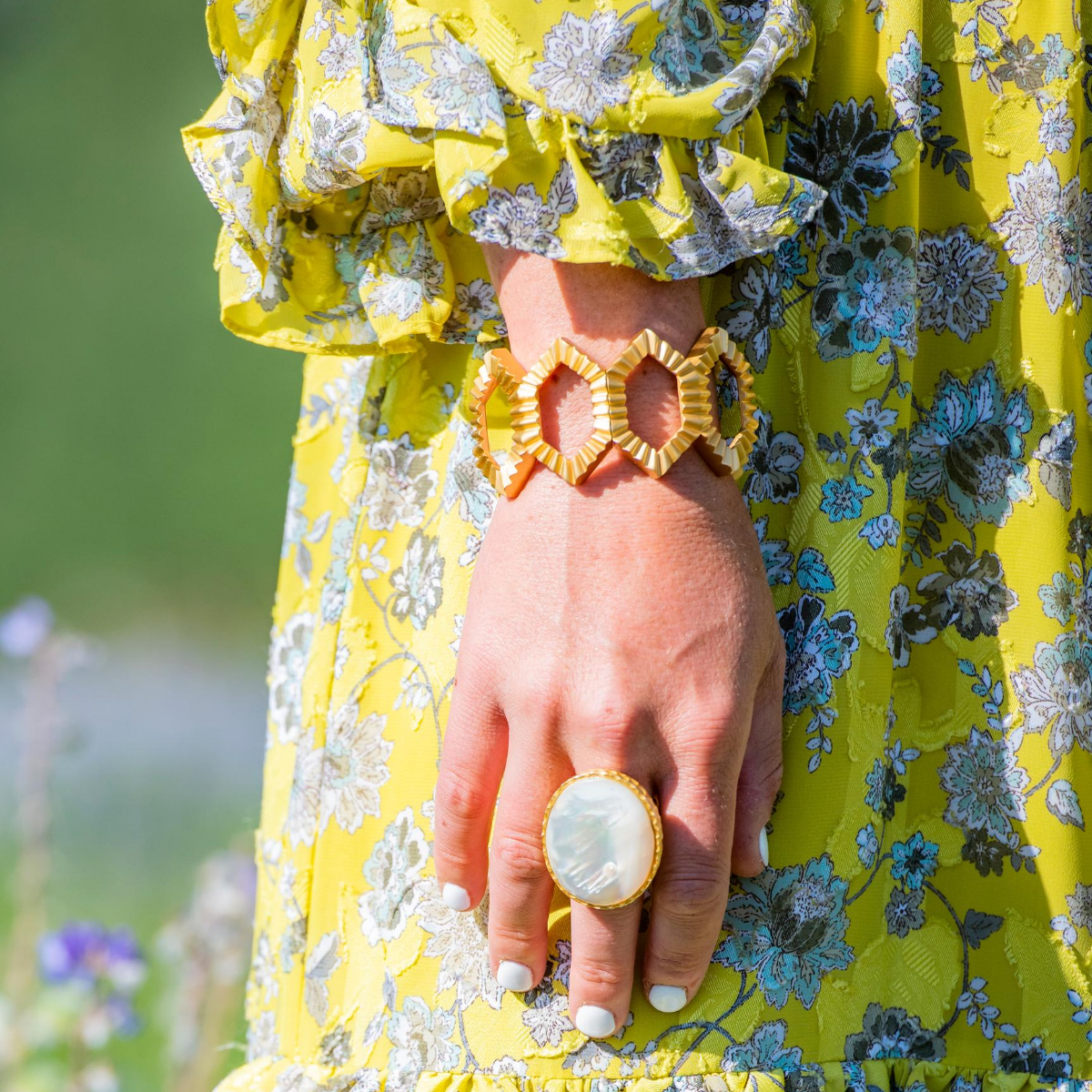 Statement Ring - Pearl by Christina Greene at Shirley Shoppe