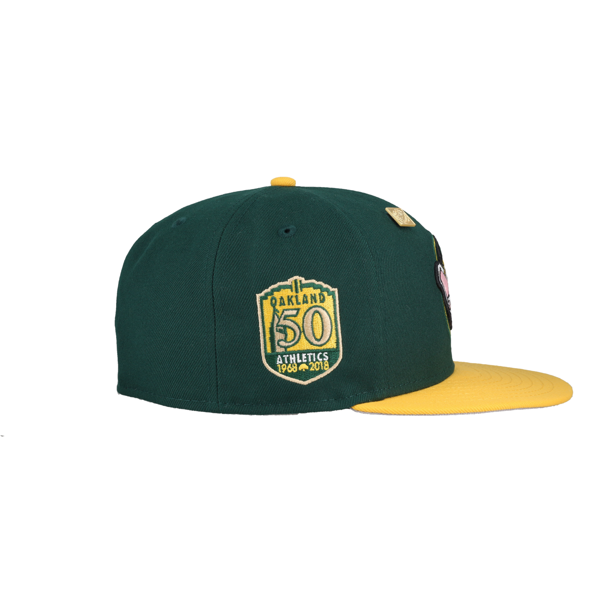 Oakland Athletics Stomper Mascot 50th Anniversary Patch 59Fifty Fitted Hat