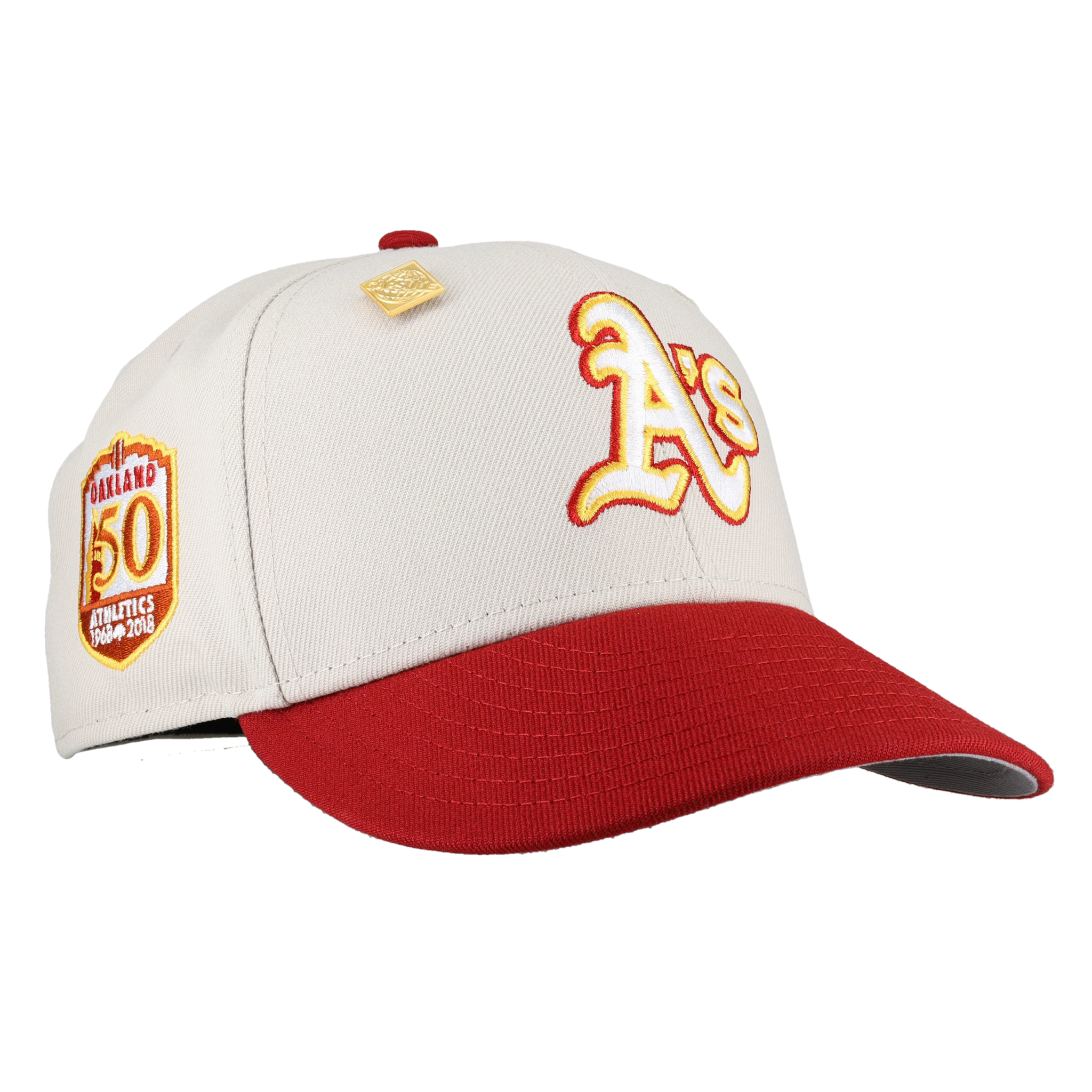 Oakland Athletics April 4th Collection 50th Anniversary Patch Fitted Hat