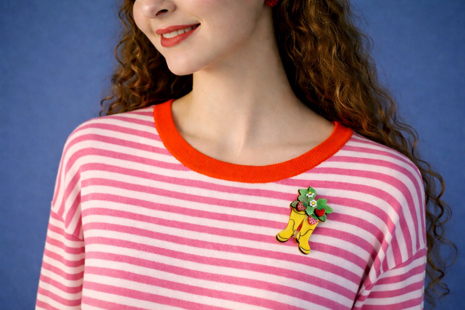 Strawberry Boots Brooch by Quirks! at Shirley Shoppe