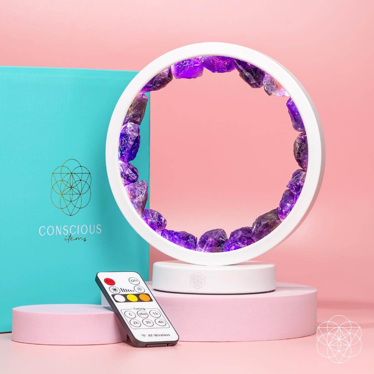 Stress Less, Sleep More – Amethyst Healing Lamp by Conscious Items at Shirley Shoppe