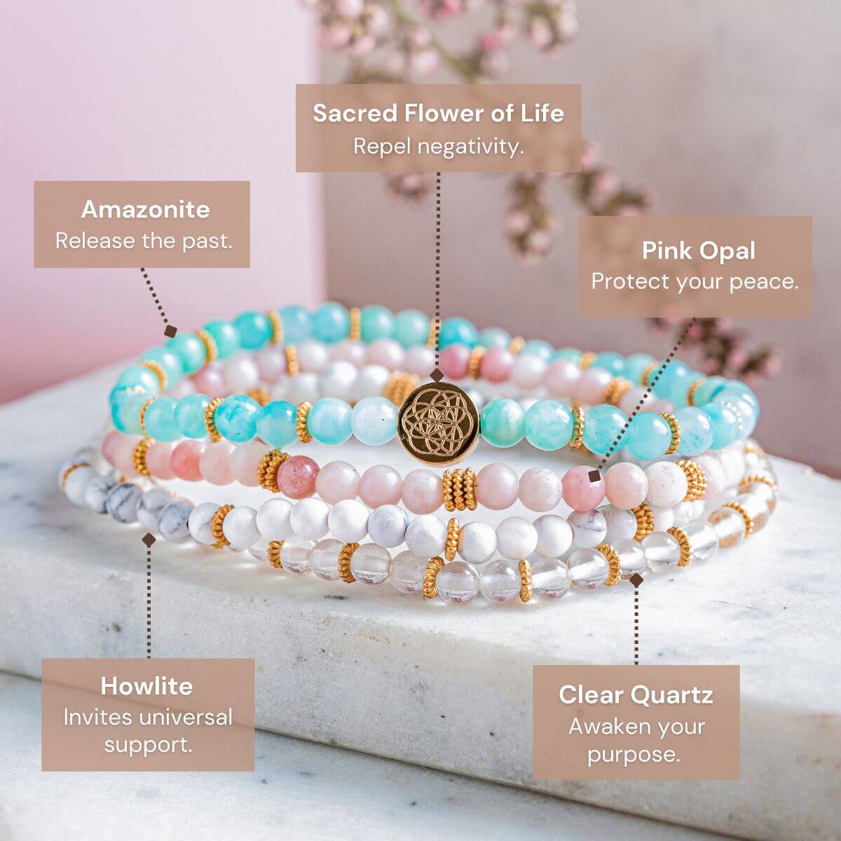 Stress Reliever Bracelet Pack of 4 by Conscious Items at Shirley Shoppe