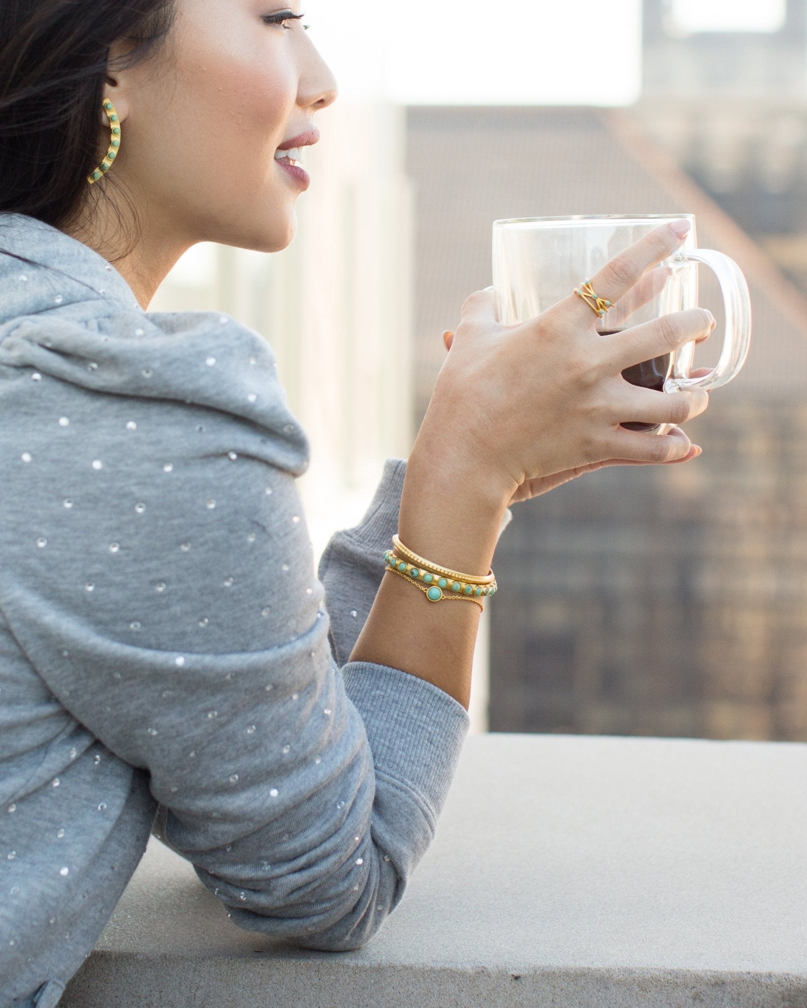 Studded Bangle by Christina Greene at Shirley Shoppe