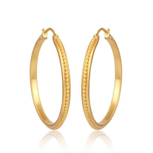 Studded Hoop Earrings by Christina Greene at Shirley Shoppe