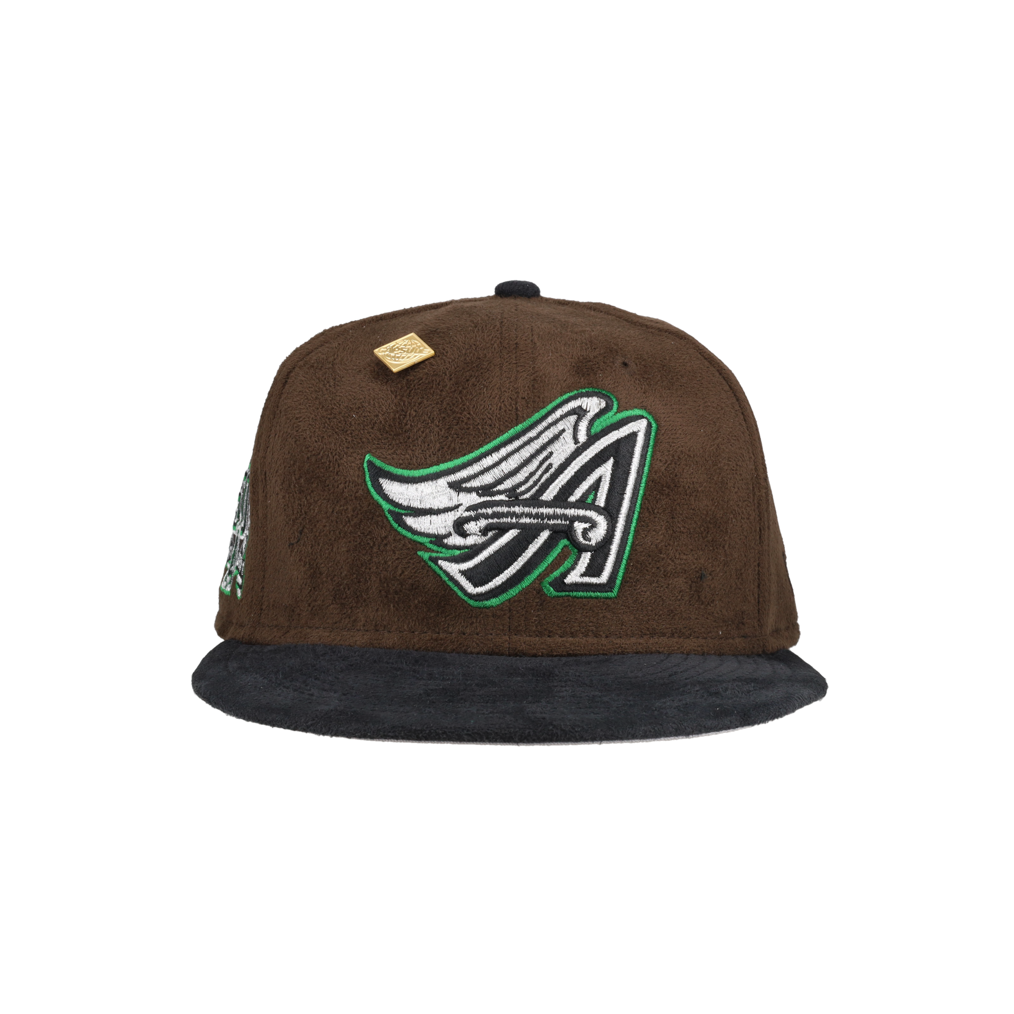 Anaheim Angels Brown Suede 50th Anniversary Patch 59Fifty Fitted Hat