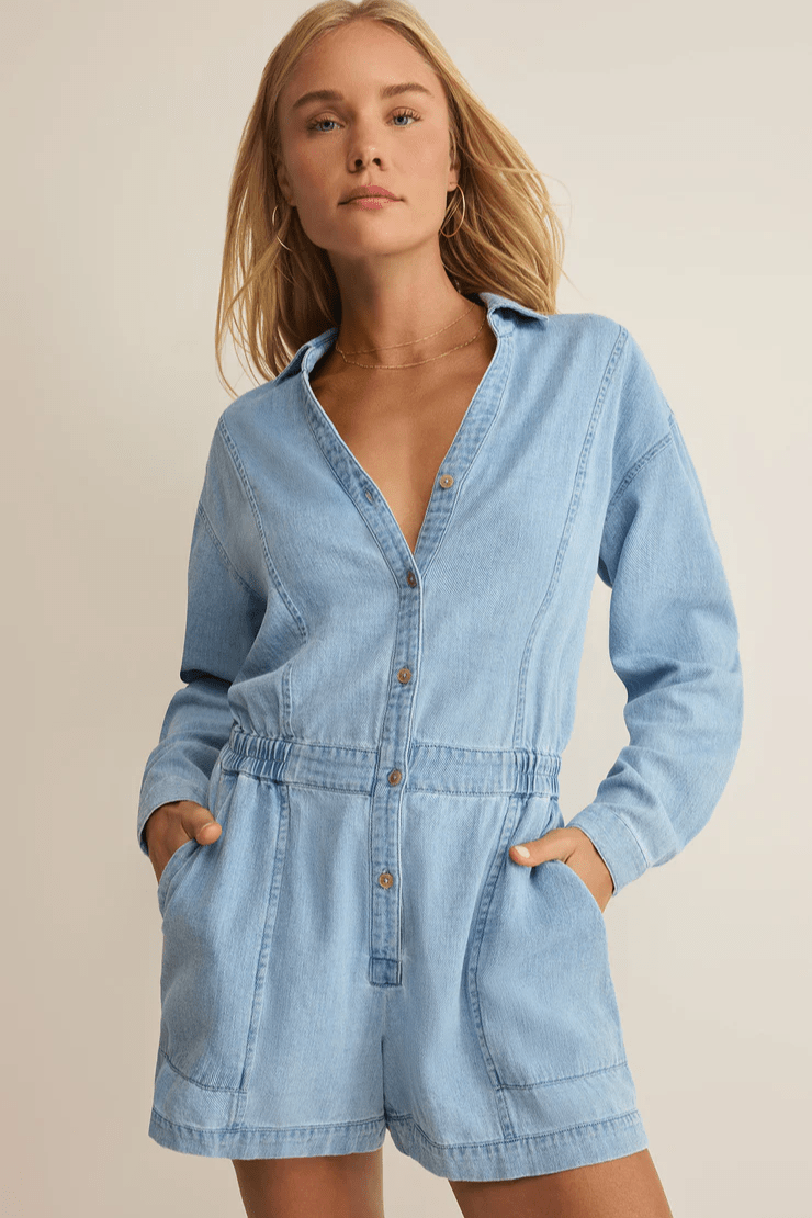 SULLY TWILL ROMPER by z supply at Shirley Shoppe