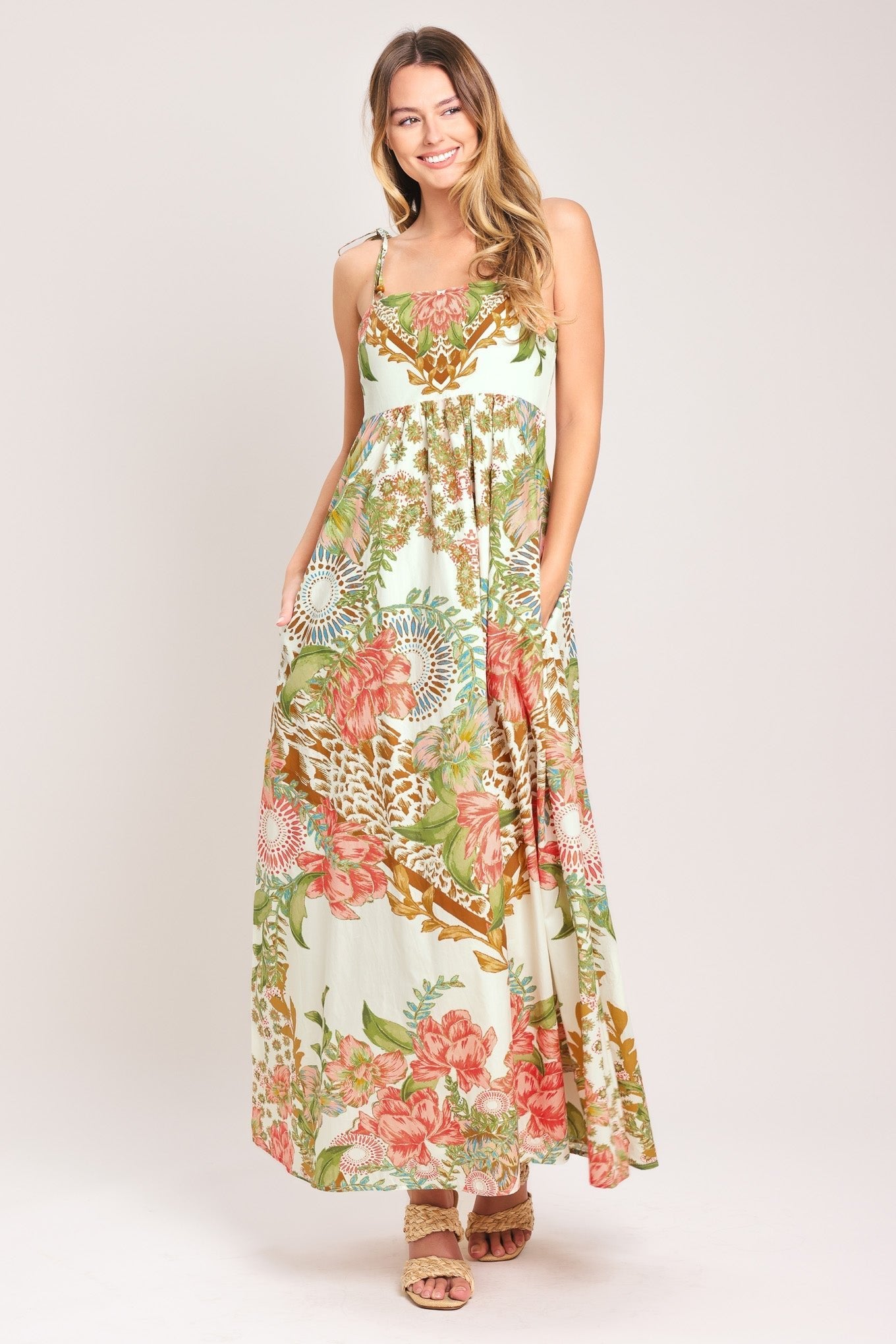 SUMMER OASIS WOVEN ANKLE DRESS by Flying Tomato at Shirley Shoppe