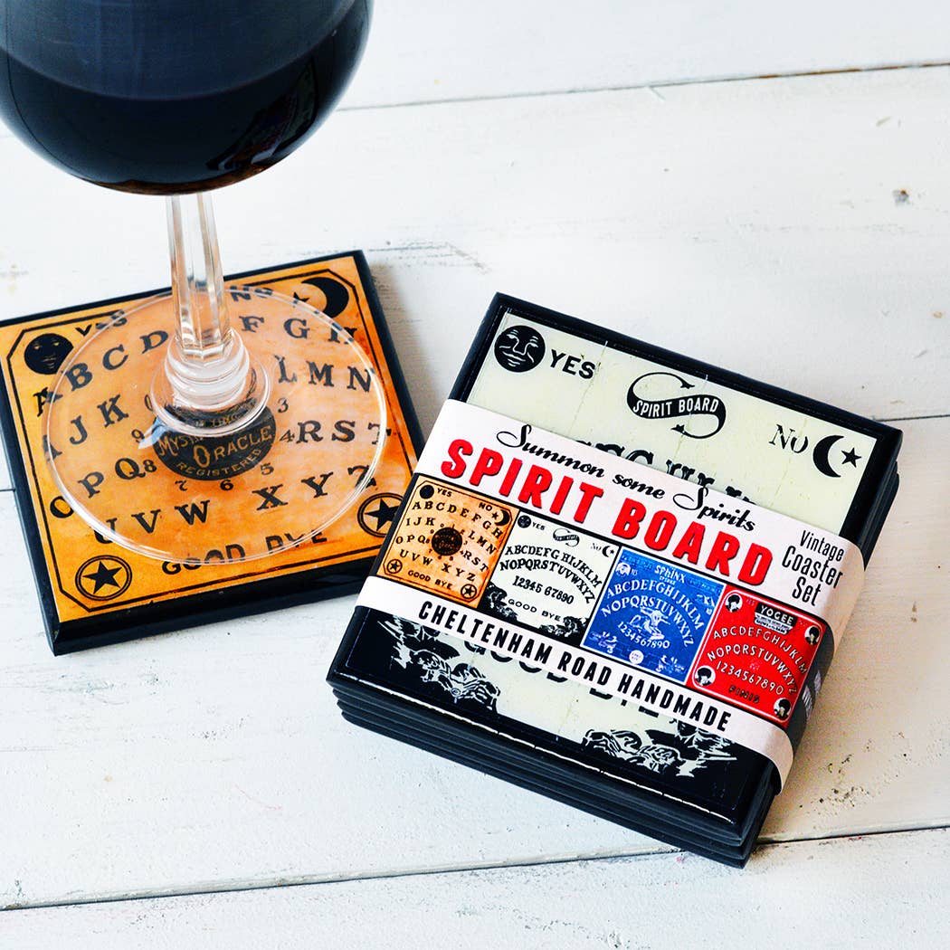 Summon Some Spirits: Spooky Spirit Board Drink Coaster Set by Quirks! at Shirley Shoppe