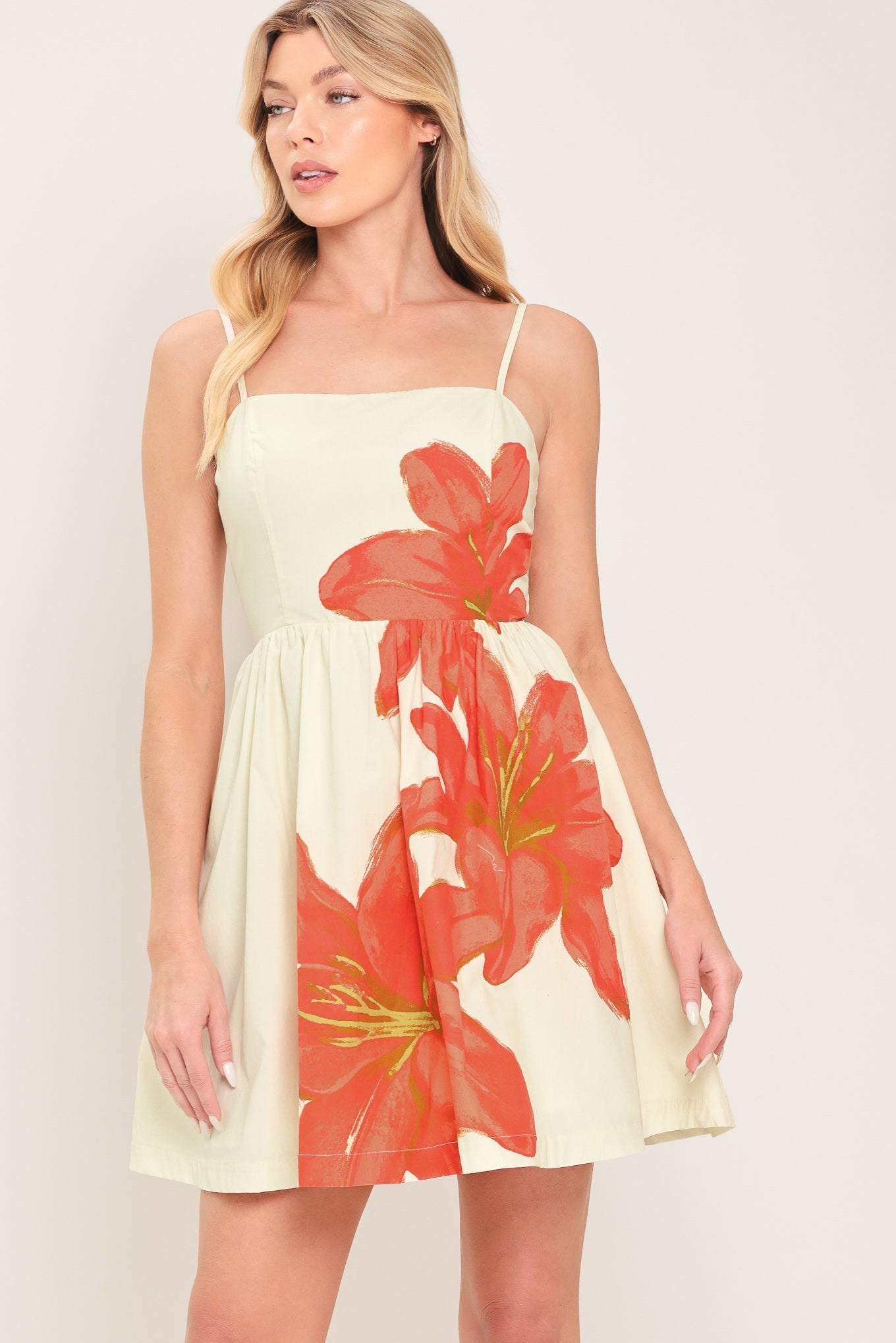 SUNKISSED FLORA WOVEN MINI DRESS by Flying Tomato at Shirley Shoppe