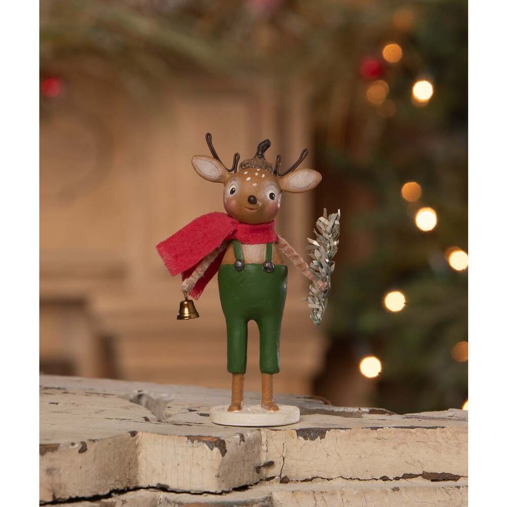 Sweet Reindeer in Suspenders by Bethany Lowe Designs by Quirks! at Shirley Shoppe