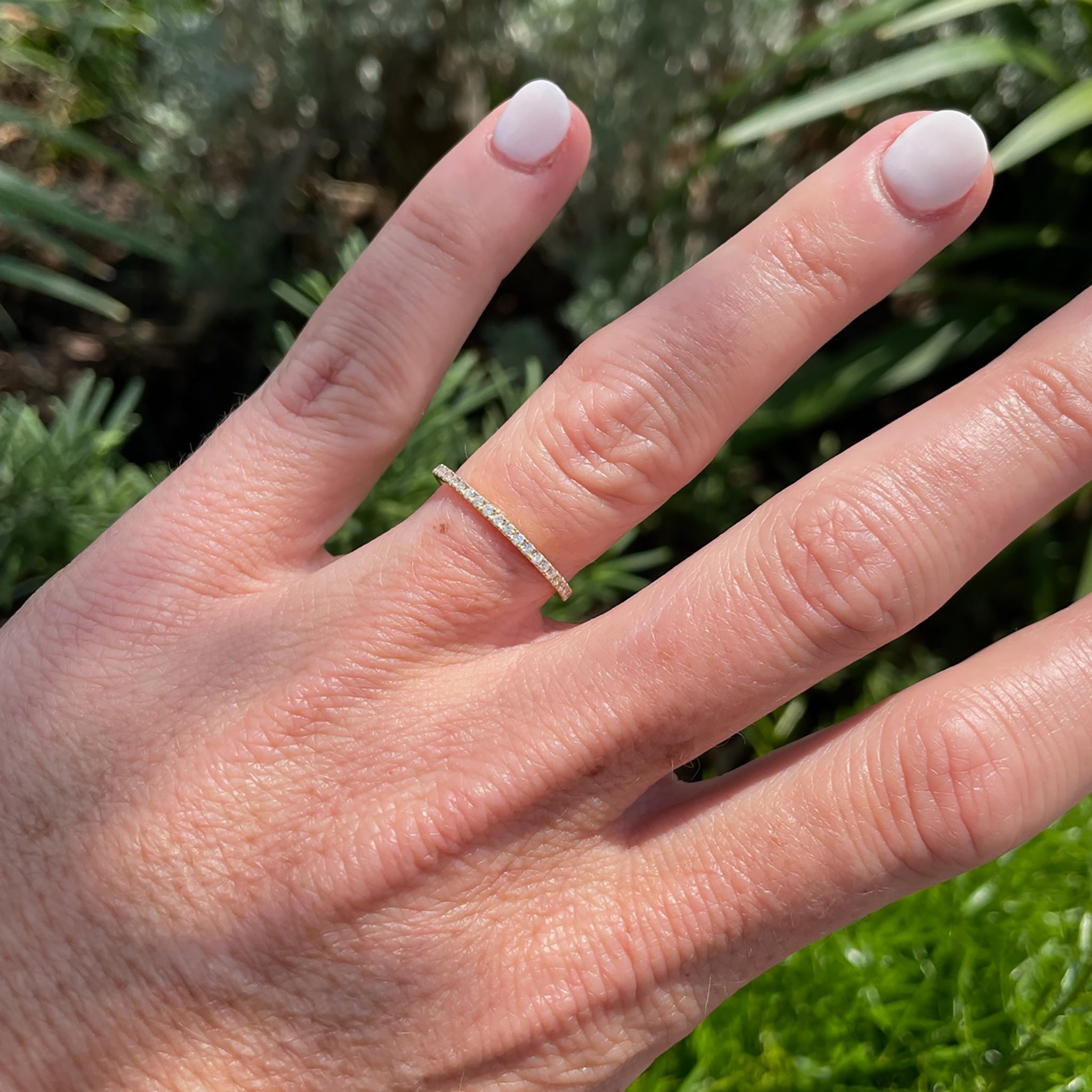 Sydney 14K Gold and Diamond Eternity Ring by Christina Greene at Shirley Shoppe