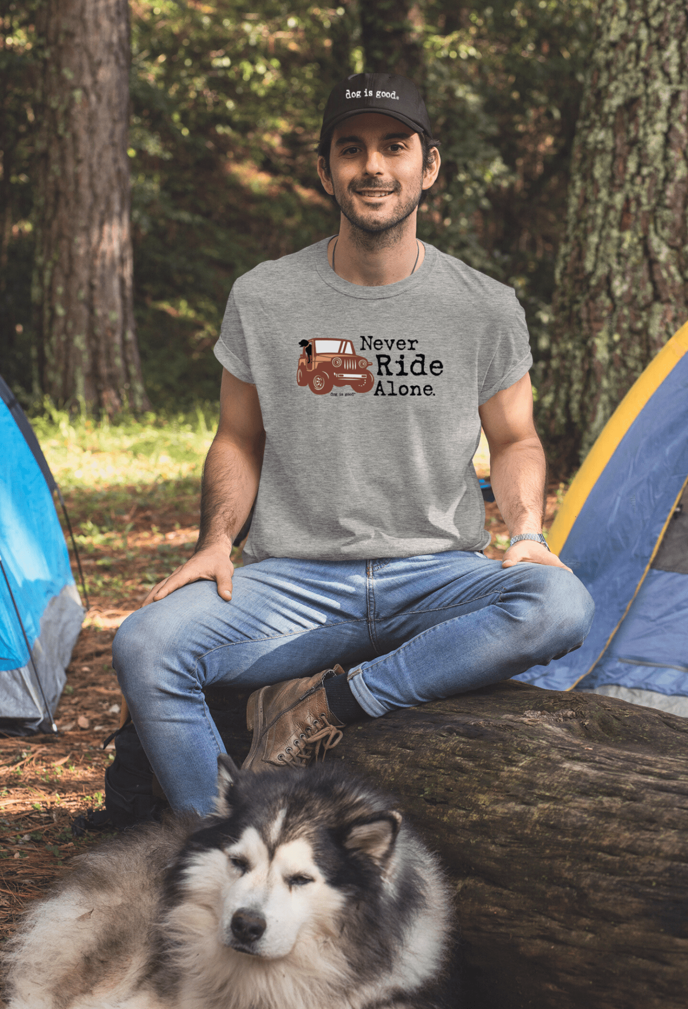 T-shirt: Never Ride Alone by Dog is Good at Shirley Shoppe