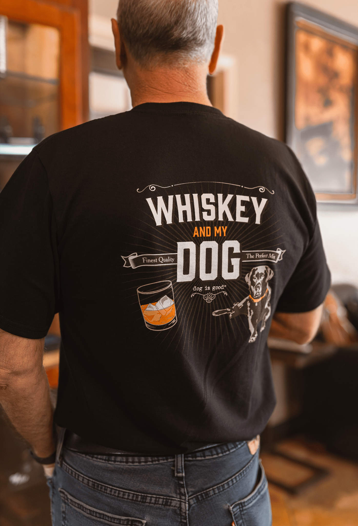T-shirt: Whiskey and My Dog by Dog is Good at Shirley Shoppe