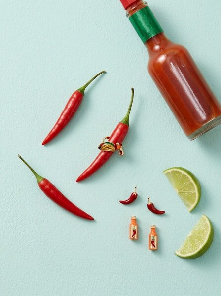 Taco Hot Sauce & Pepper Stud Set by ALEX AND ANI at Shirley Shoppe