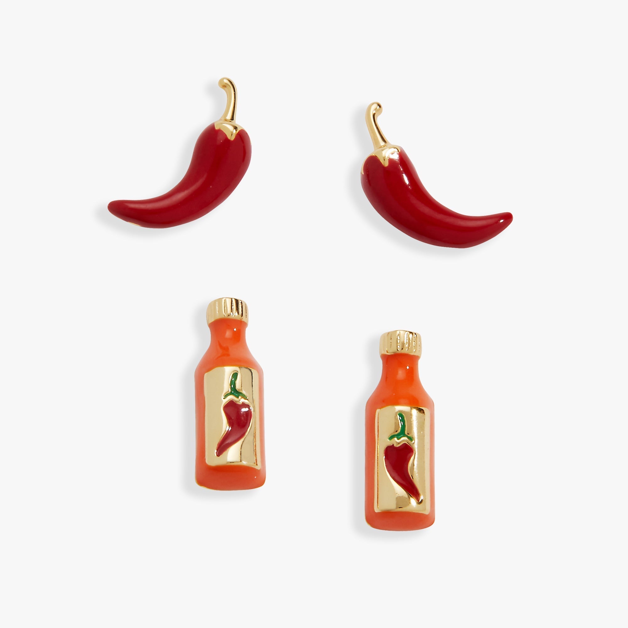 Taco Hot Sauce & Pepper Stud Set by ALEX AND ANI at Shirley Shoppe