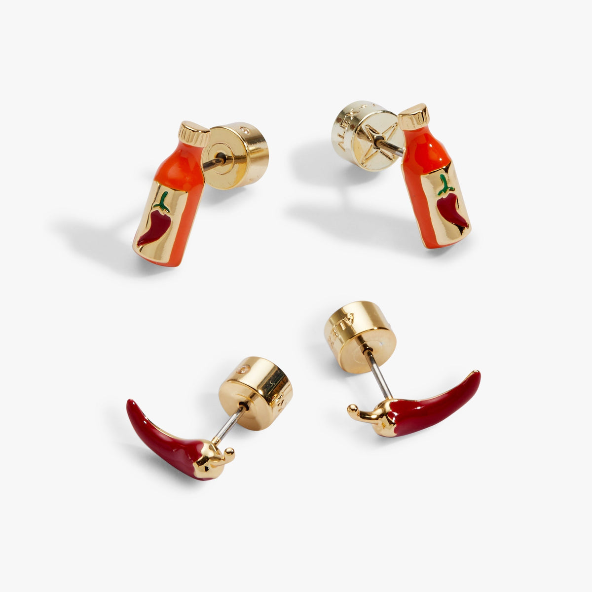 Taco Hot Sauce & Pepper Stud Set by ALEX AND ANI at Shirley Shoppe
