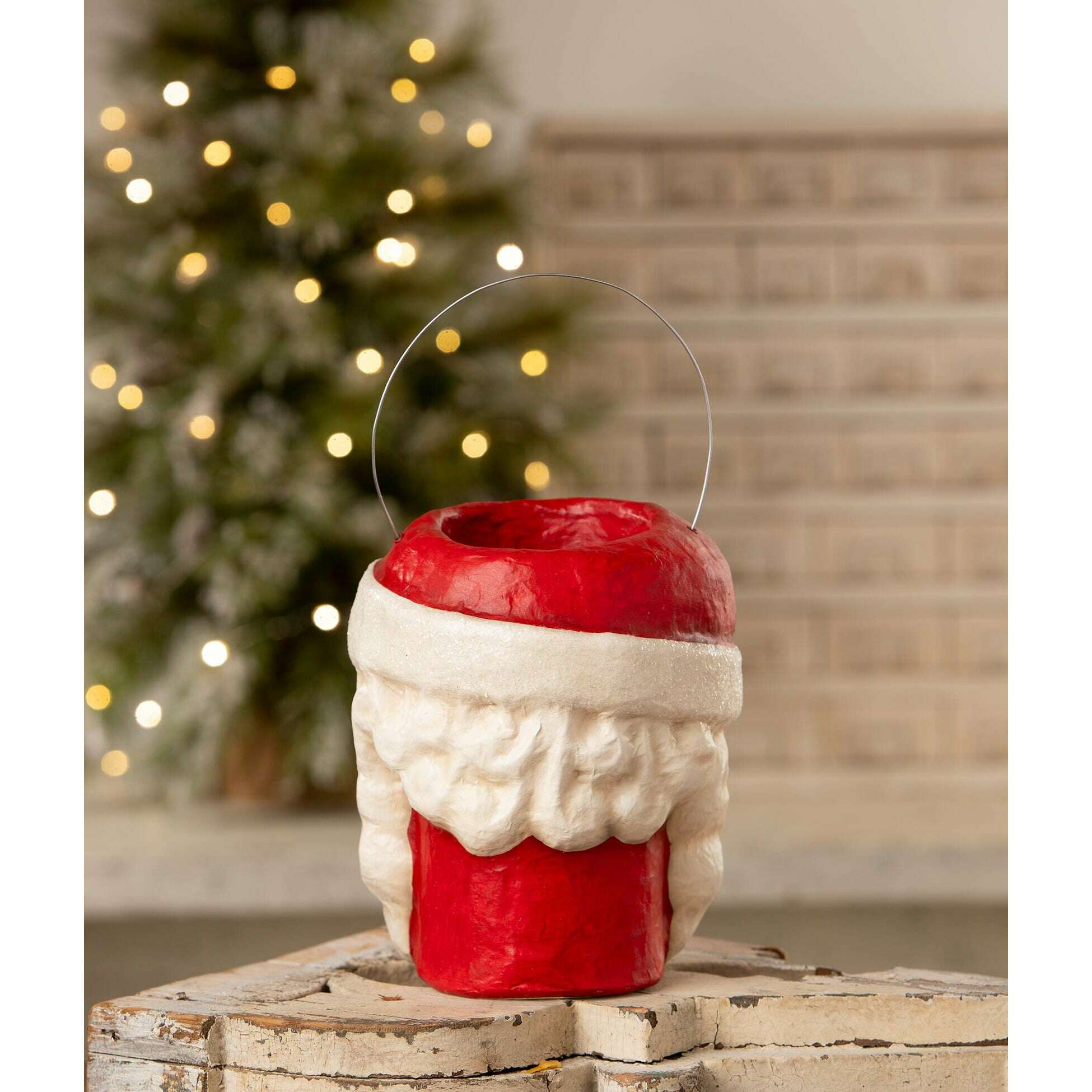 Tall Santa Bucket | Bethany Lowe | Christmas Decor