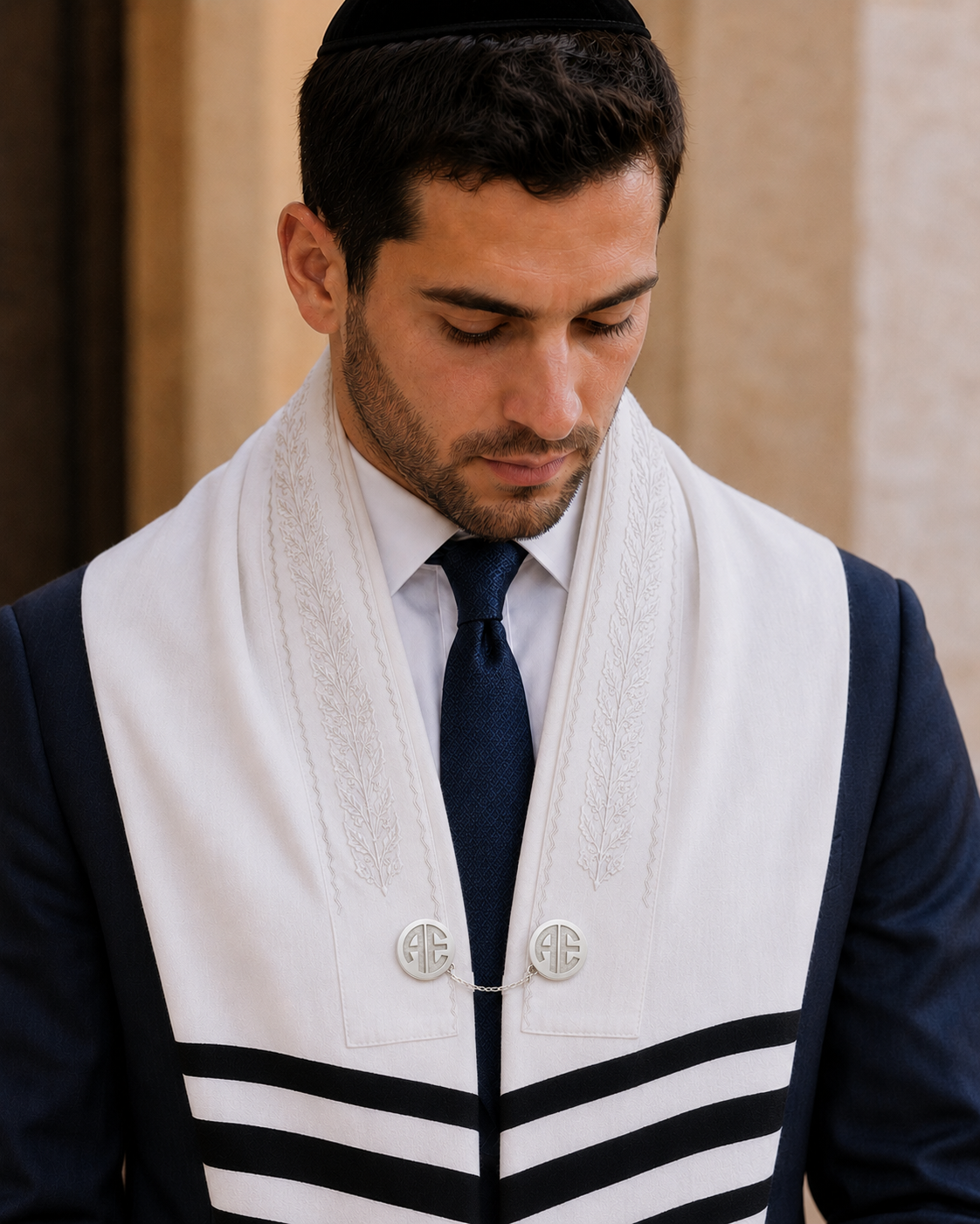 Tallit Clip Classic Initial Monogram