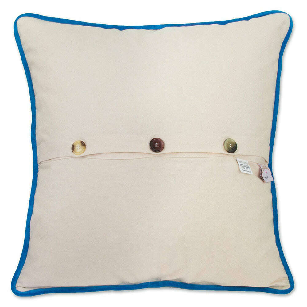 Tampa - St. Pete, FL Hand-Embroidered Pillow