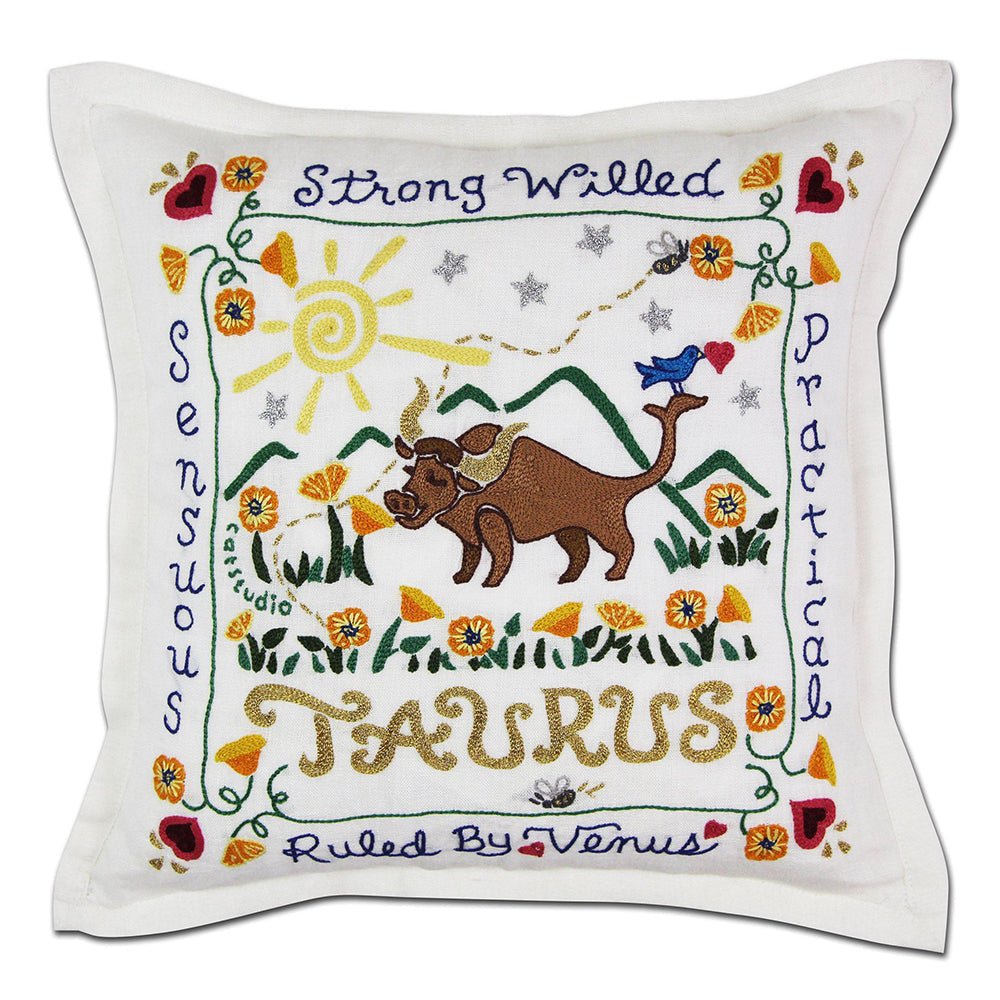 Taurus Astrology Hand - Embroidered Pillow by Cat Studio by Quirks! at Shirley Shoppe