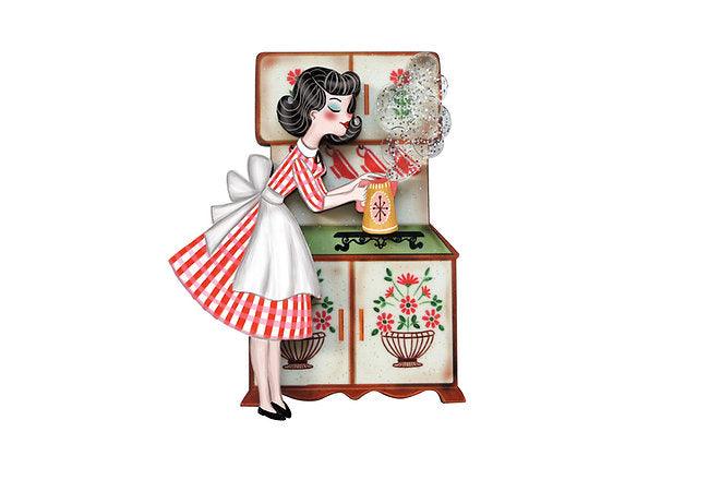 Tea Pin Up Brooch by Laliblue by Quirks! at Shirley Shoppe