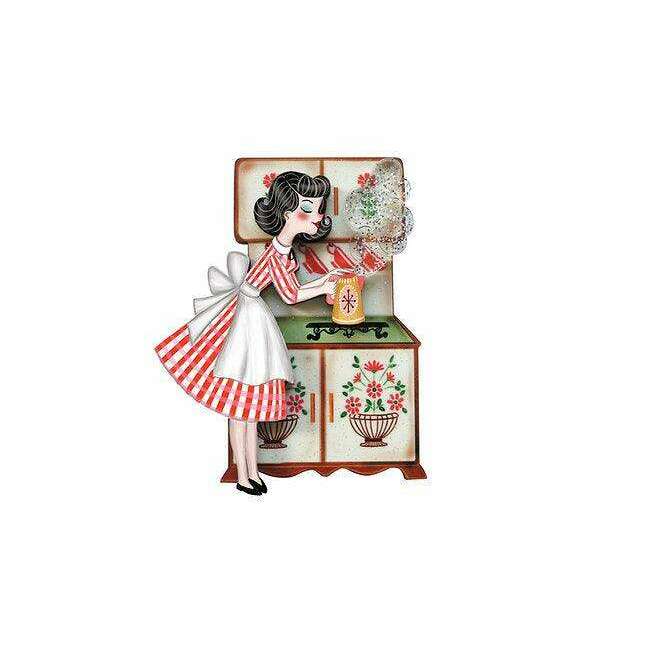 Tea Pin Up Brooch by Laliblue