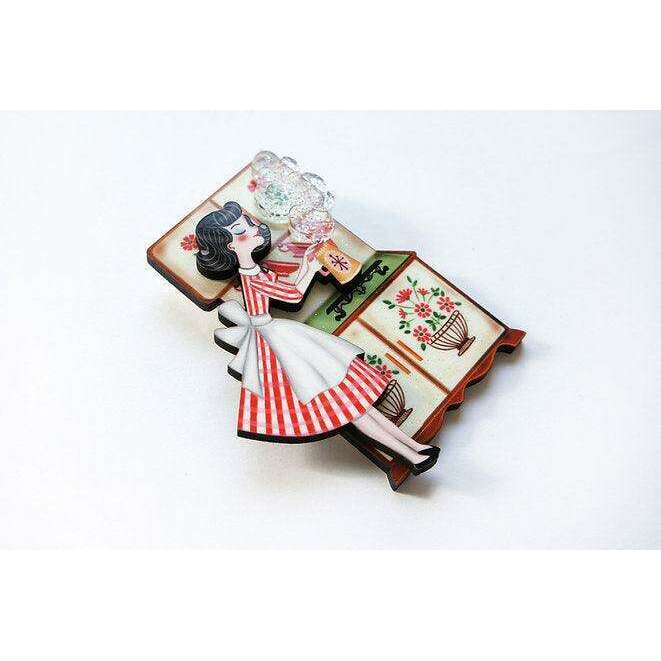 Tea Pin Up Brooch by Laliblue