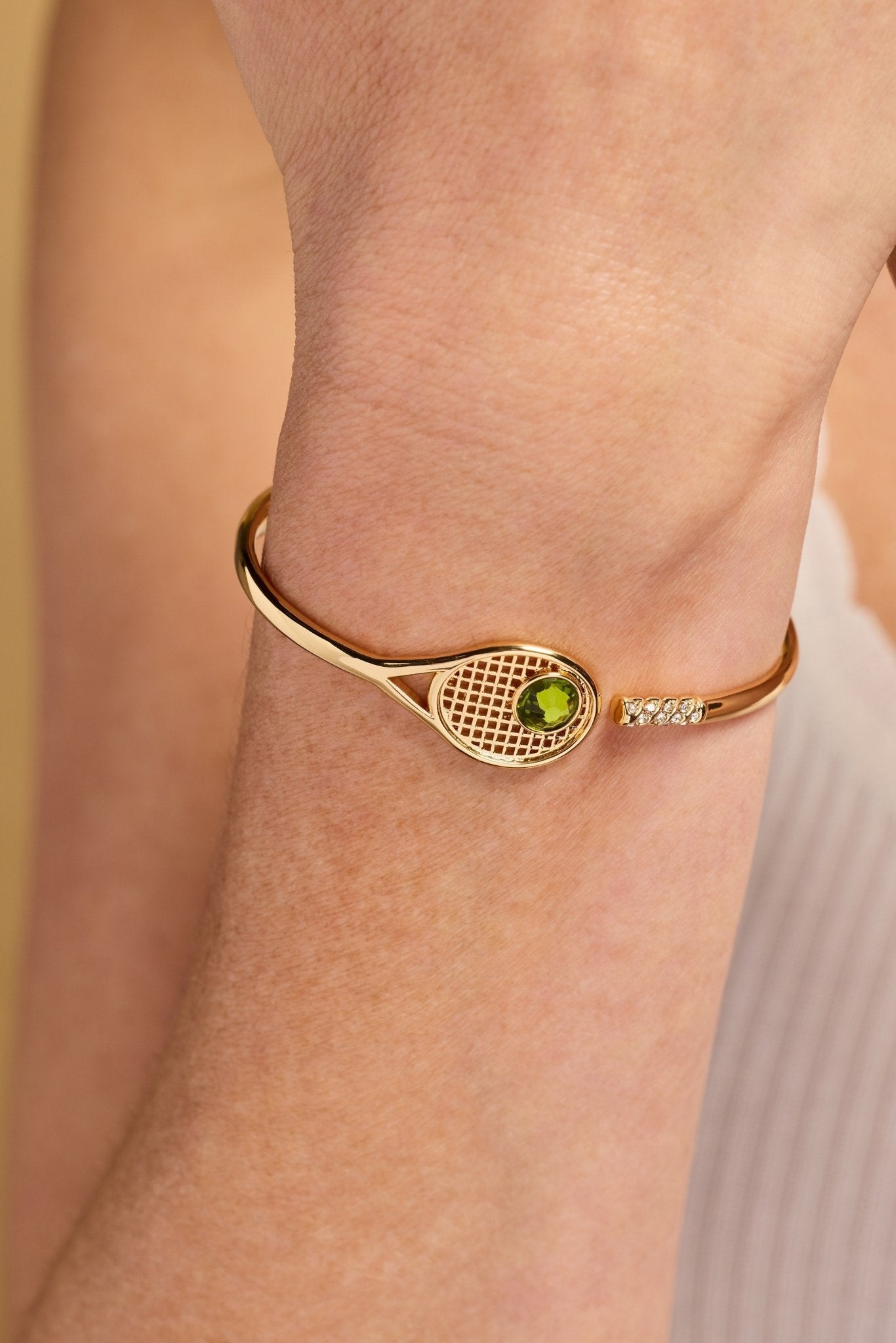 Tennis Racket 'You Are Serving' Hinge Cuff Bracelet by ALEX AND ANI at Shirley Shoppe
