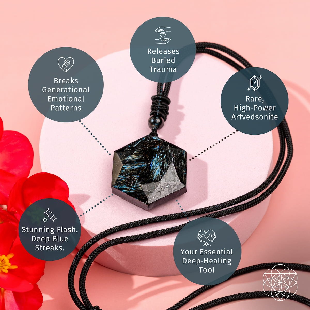 The Arfvedsonite Deep Healing Pendant by Conscious Items at Shirley Shoppe