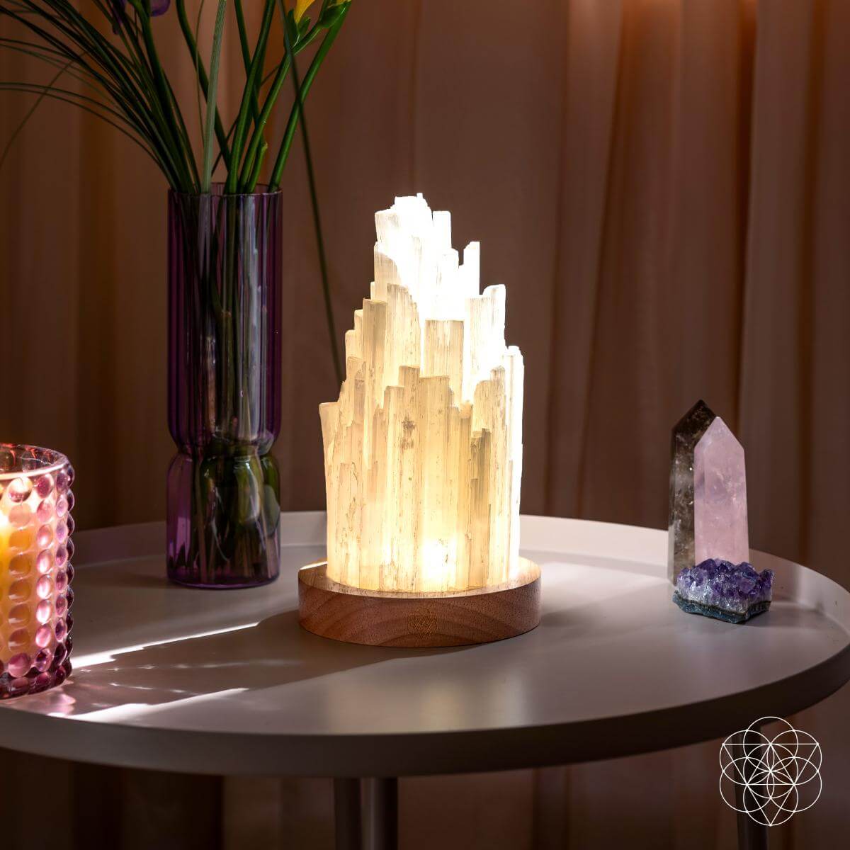 The Cleanse-All Selenite Lamp - 2 Pounds of Healing Power by Conscious Items at Shirley Shoppe