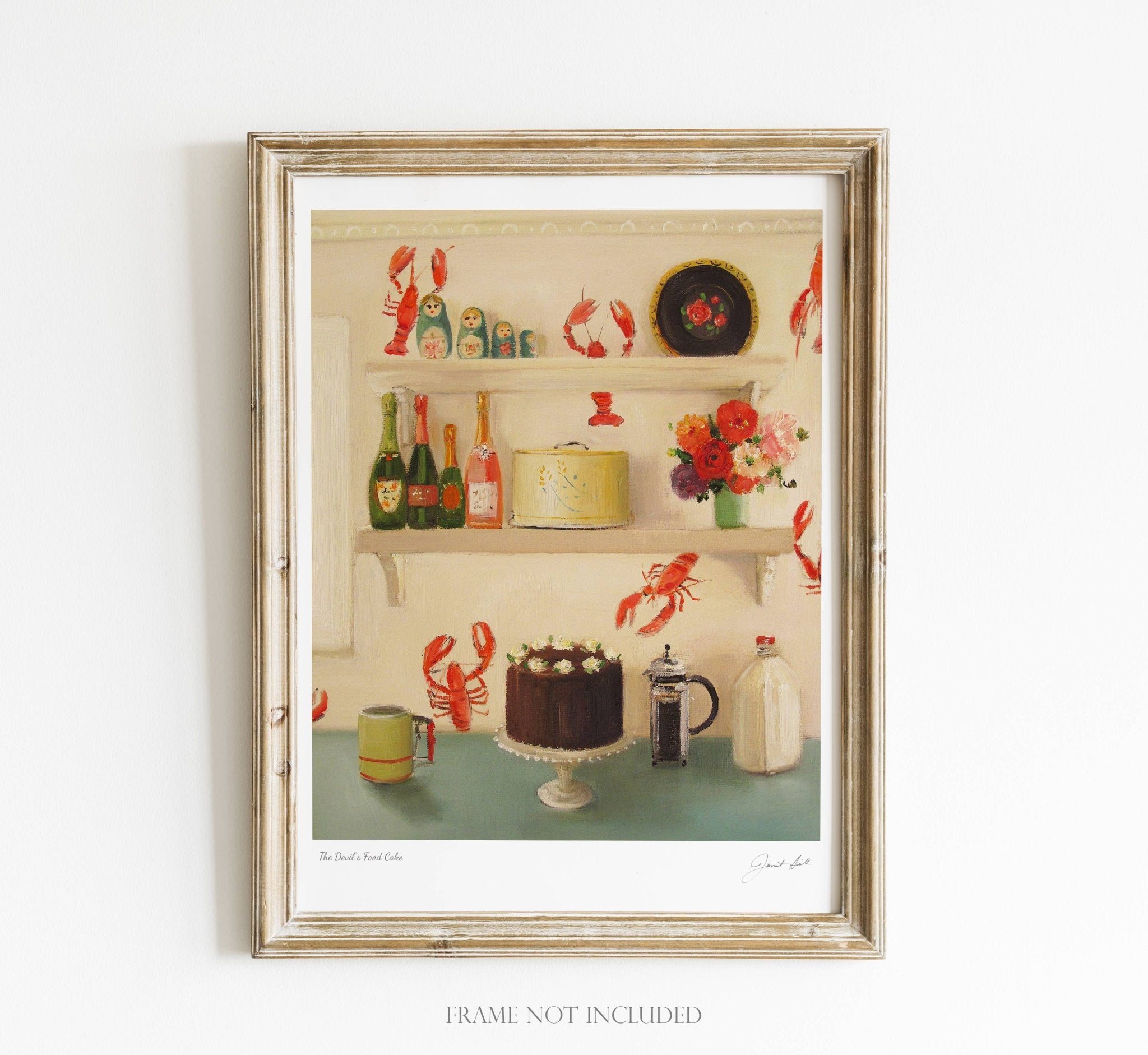 The Devil's Food Cake Art Print - 8.5" X 11" by Quirks! at Shirley Shoppe