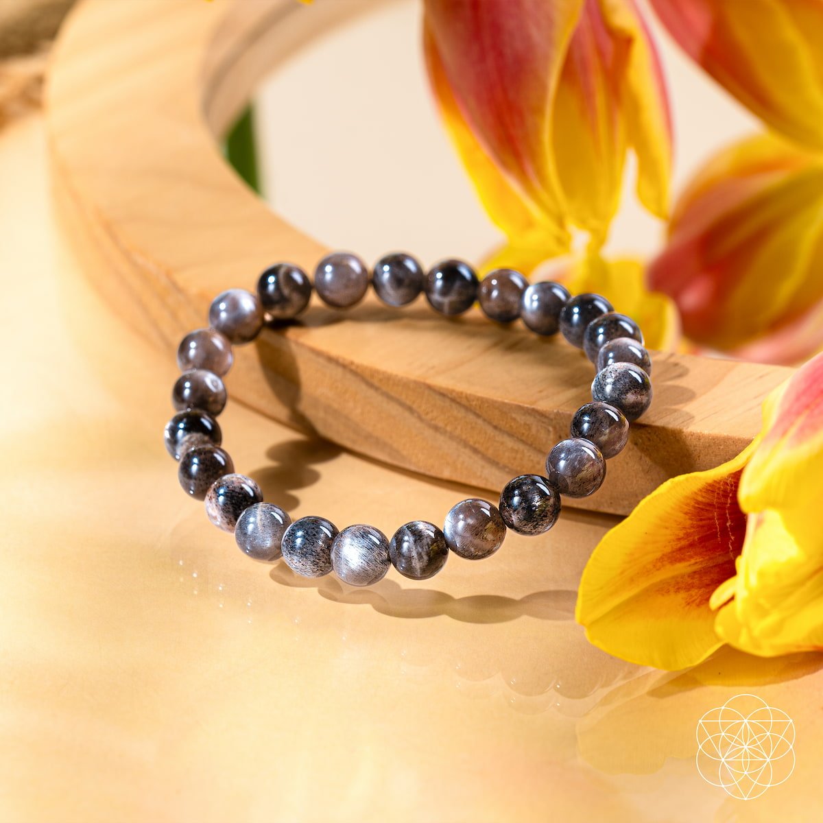 The Empath’s Cord Cutter – Black Moonstone Bracelet by Conscious Items at Shirley Shoppe