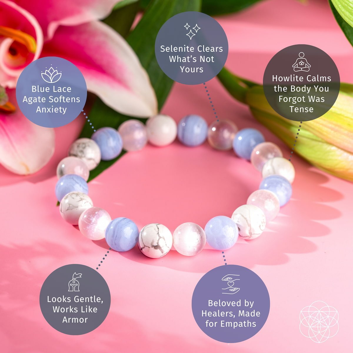 The Empath’s Trio - Daily Reset Bracelet by Conscious Items at Shirley Shoppe