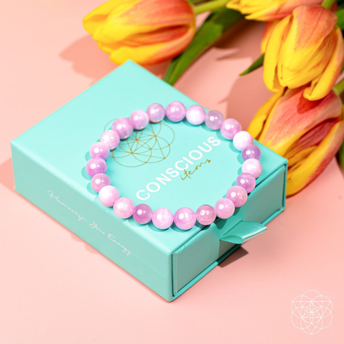 The Heart Reset - Rare Pink Kunzite Bracelet by Conscious Items at Shirley Shoppe