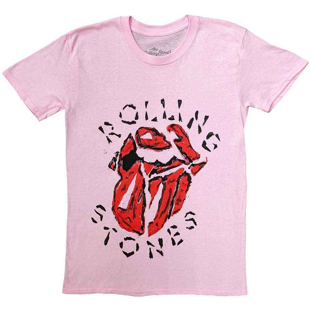 The Rolling Stones Hackney Diamonds Painted Tongue [T-Shirt] by Rock Band Apparel at Shirley Shoppe