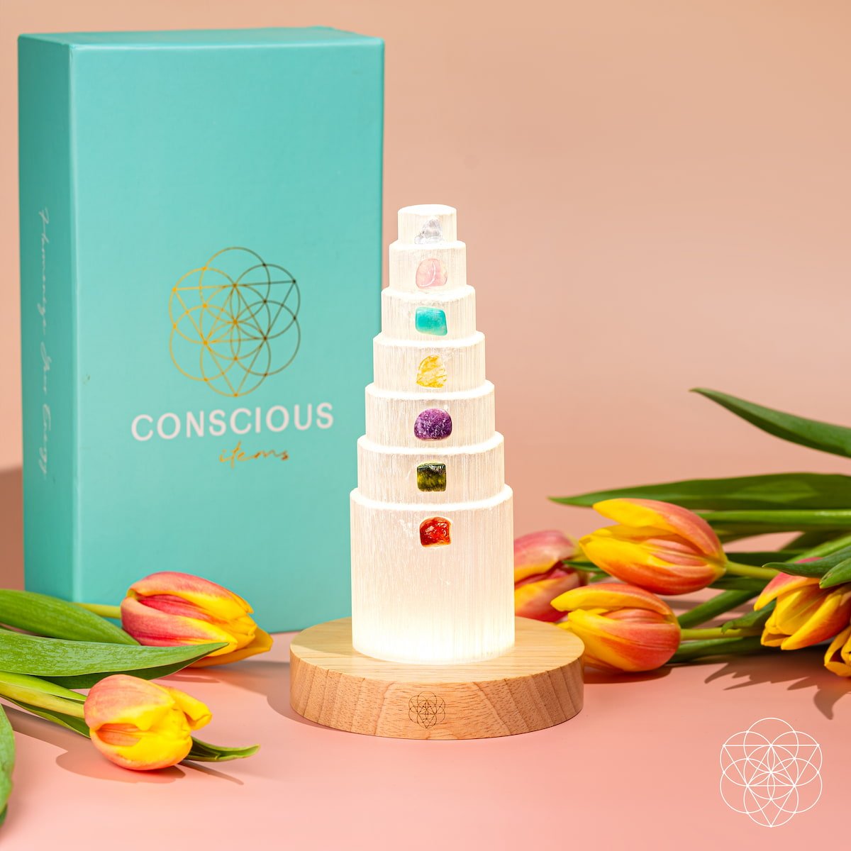 The Stress Shield Lamp - 7 Stones of Healing by Conscious Items at Shirley Shoppe