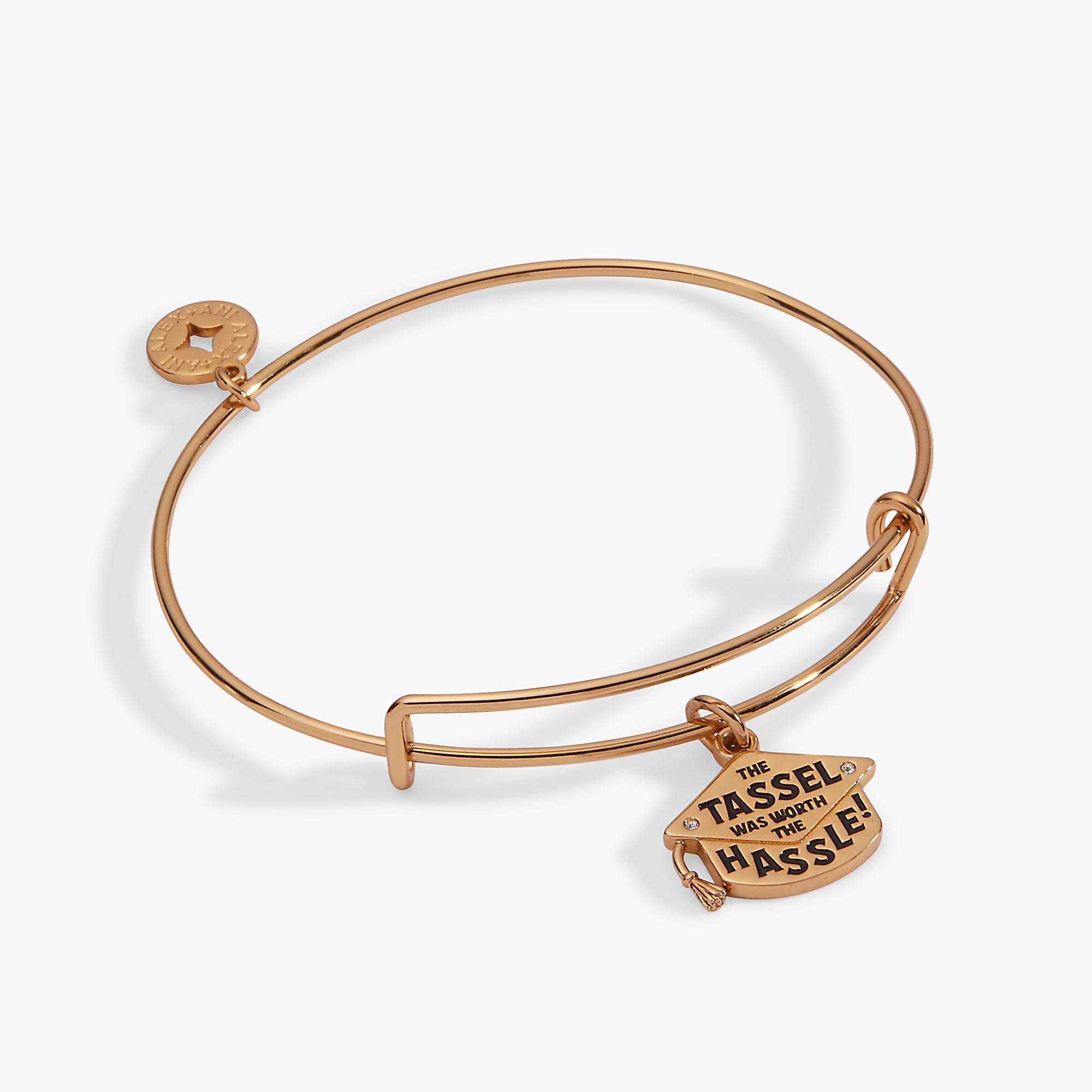 "The Tassel Was Worth The Hassle" Charm Bangle by ALEX AND ANI at Shirley Shoppe