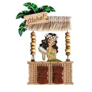 Tiki Bar Brooch by Laliblue by Quirks! at Shirley Shoppe