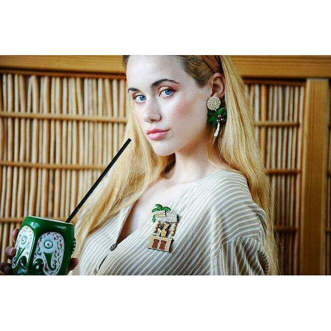 Tiki Bar Brooch by Laliblue