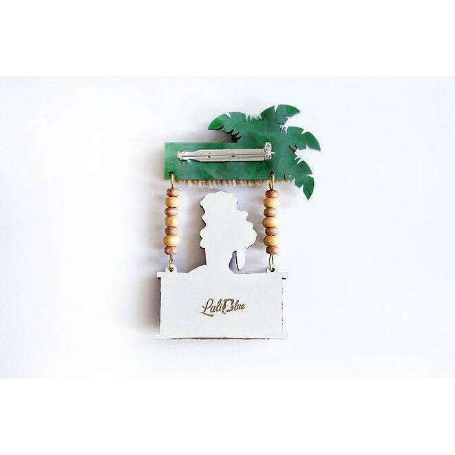 Tiki Bar Brooch by Laliblue