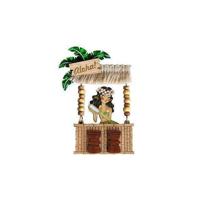 Tiki Bar Brooch by Laliblue