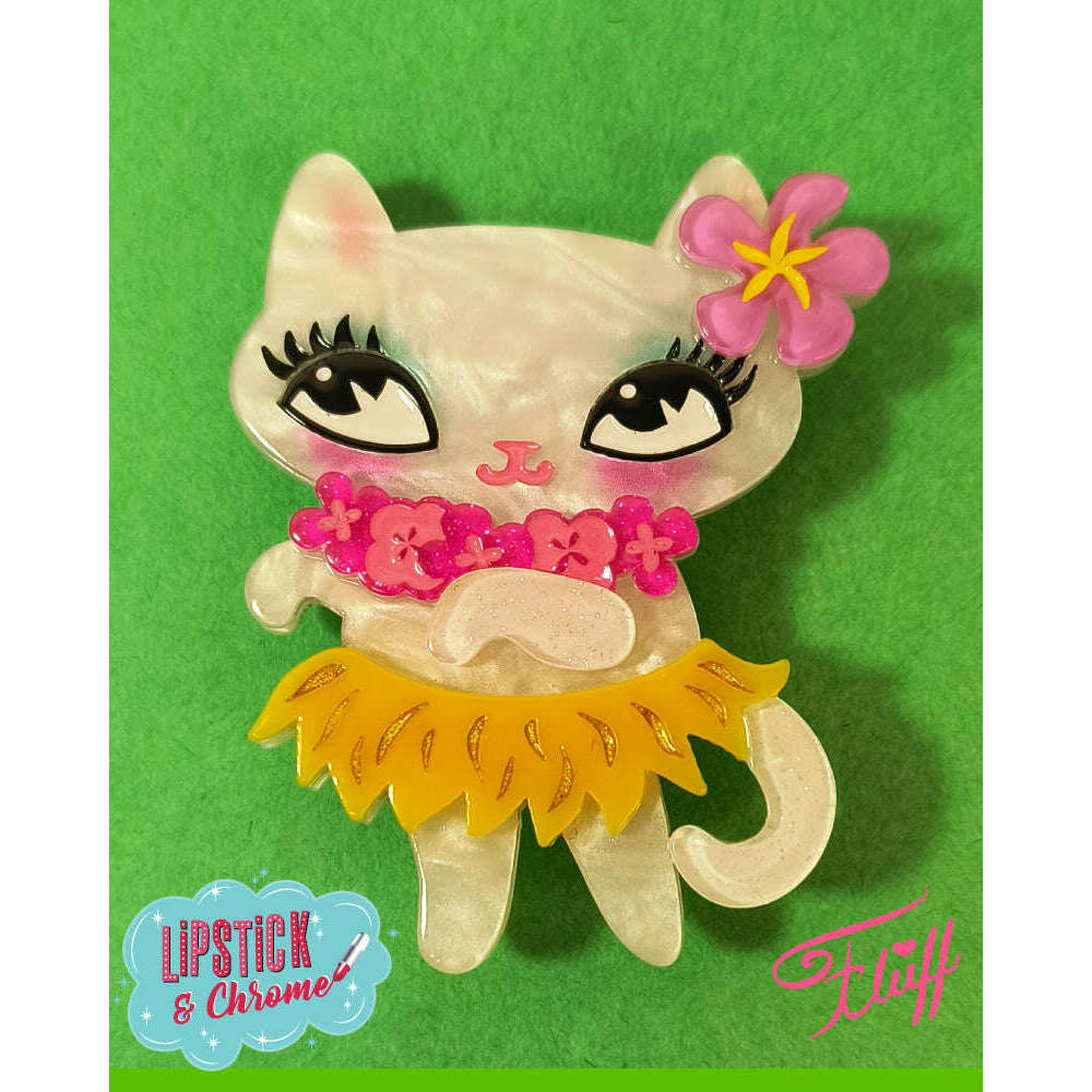 Tiki Hula Kitty Brooch by Miss Fluff x Lipstick & Chrome