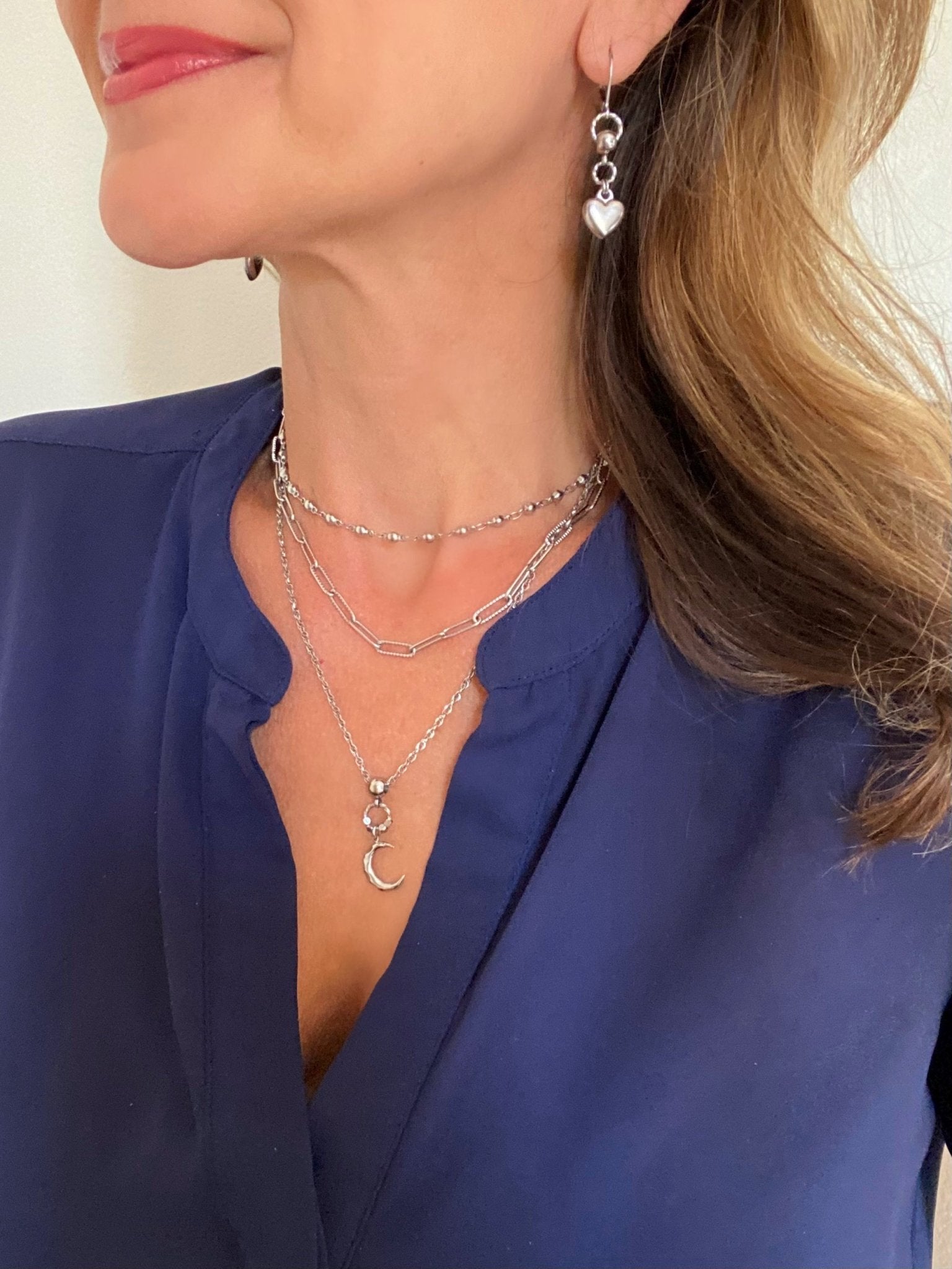 TINY MOON NECKLACE by Bellaforma Jewelry at Shirley Shoppe