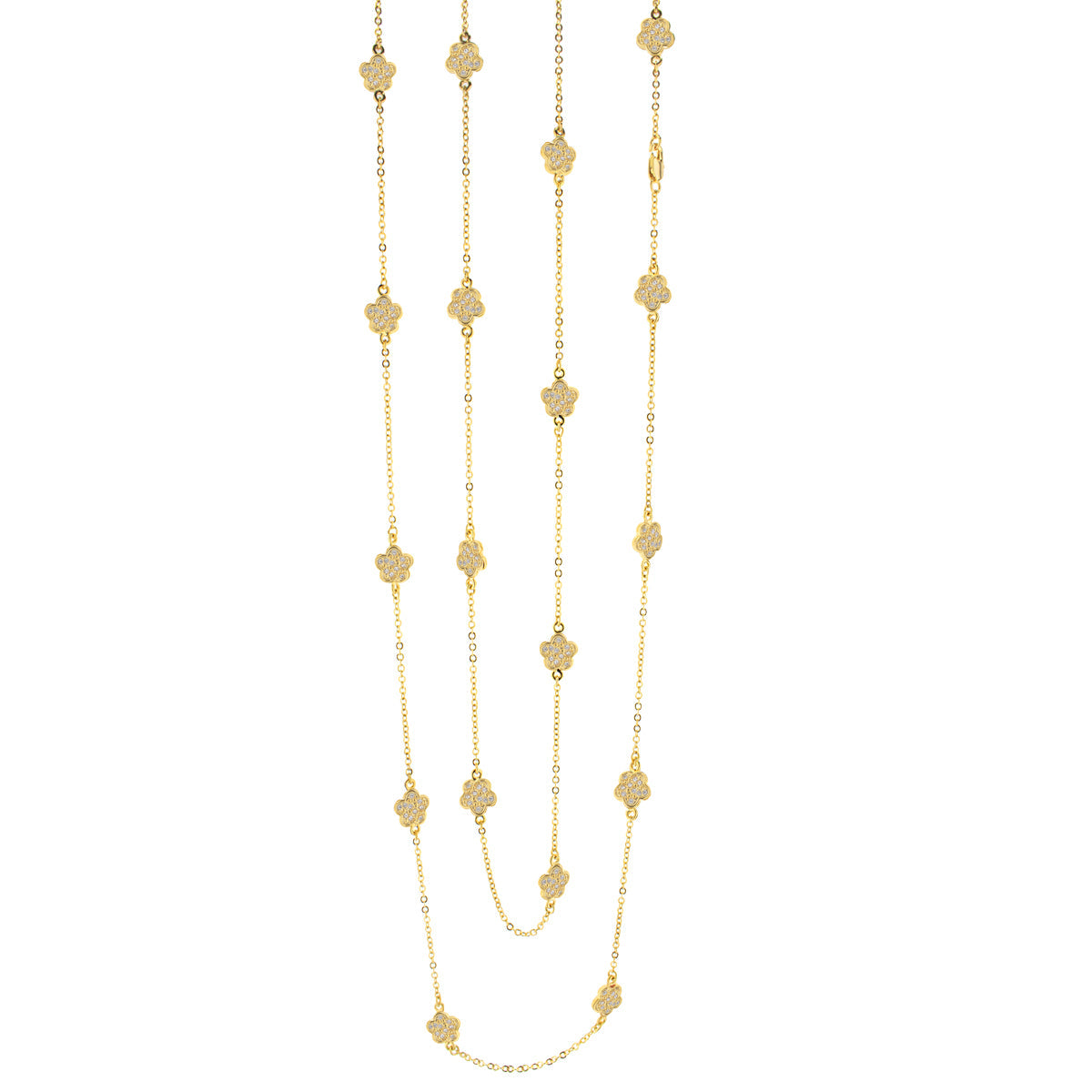 Daisy Love Necklace — 48-Inch Gold Flower