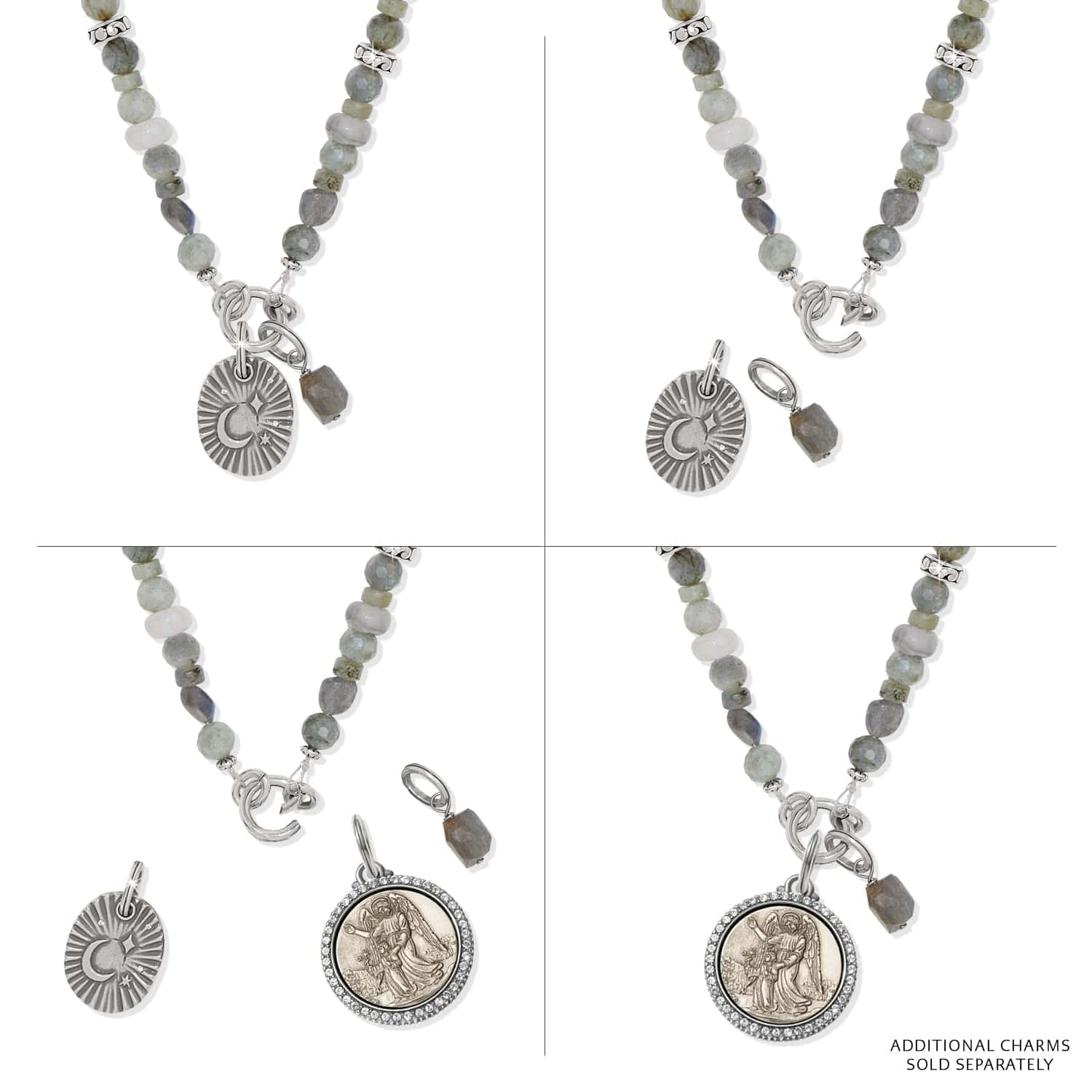 Token Charm Labradorite Necklace