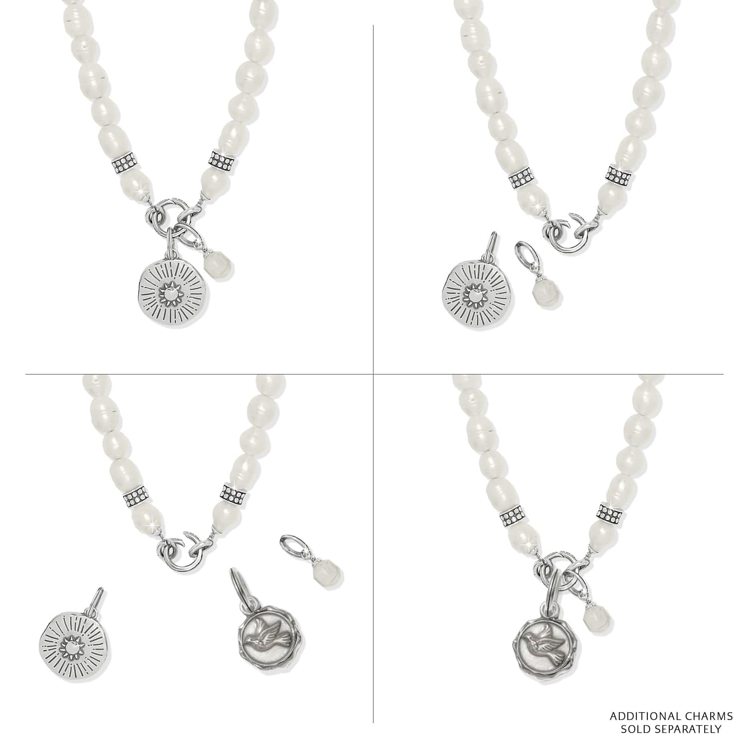 Token Charm Pearl Necklace