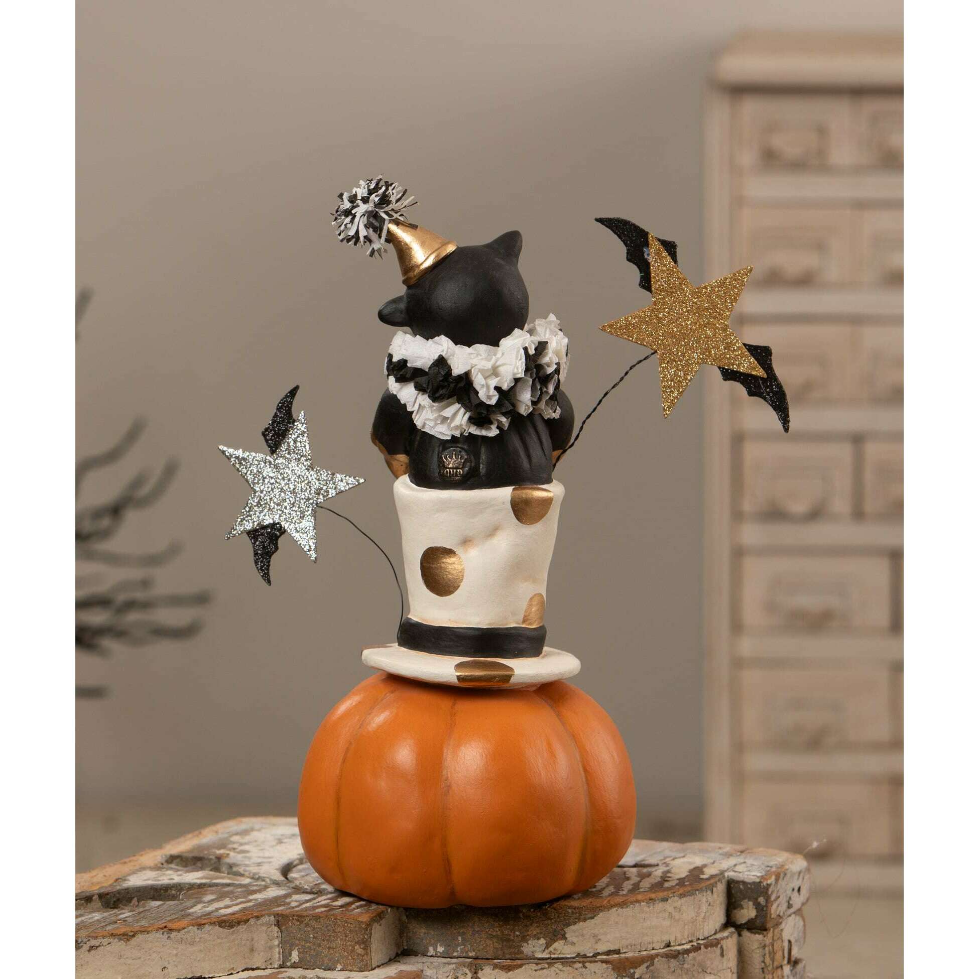 Top Hat Jack with Cat | Halloween Decor | Bethany Lowe
